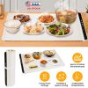 Electric Warming Tray Smart Food Warmer Roll Up Heating Pad With Adjustable Temperature Control 3 Auto Timer Settings for Buffet Party Gathering Resta