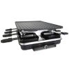 1300W Raclette Desktop Grill for 8People Non-Stick Reversible Electric Indoor Griddle with 8 Cheese Melt Pans Adjustable Temperature Dishwasher Safe K