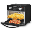 Air Fryer 10QT, Countertop Toaster Oven, 4 Slice Toaster Air Fryer Oven Warm, Broil, Toast, Bake, Air Fry, Oil-Free, Black Stainless Steel