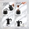 RAINBEAN Stovetop Espresso Maker 180ml For 3 Cups Espresso, Italian Moka Pot Coffee Maker