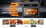 Geek Chef Steam Air Fryer Toast Oven Combo , 26 QT Steam Convection Oven Countertop , 50 Cooking Presets, with 6 Slice Toast, 12" Pizza